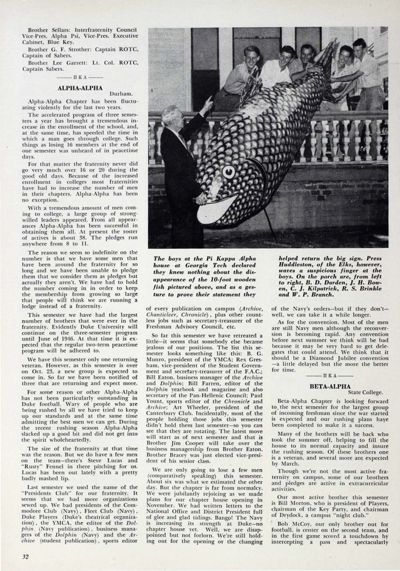 Chapter Letters: Alpha Alpha, October 1945